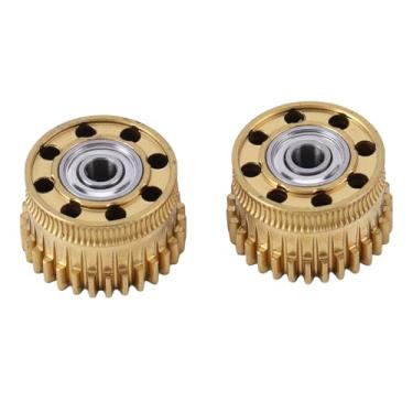 Imagem de WALFRONT Substituição do Kit de Engrenagem de Extrusora de 2pcs para K2 Plus Aço Endurecido DLC de Revestimento Filamento Drive Gear para Acessórios Impressora 3D Peças