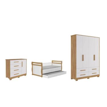 Imagem de Quarto Infantil Completo MDF PL Dorabelly Maria Charlo Com Cama