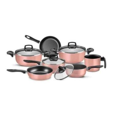 Imagem de Jogo de Panelas 7 Peças Alumínio Frigideiras, Caçarolas, Fervedor Madr