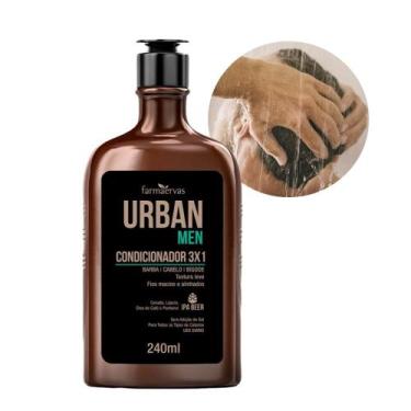 Imagem de Condicionador 3 em 1 para Barba Cabelo e Bigode Masculino 240ml Urban 