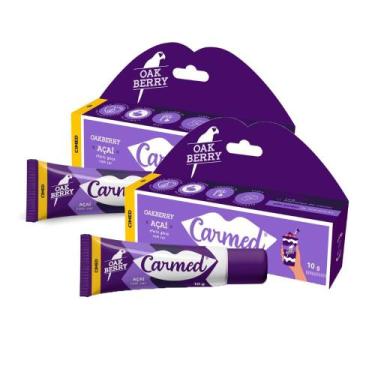Imagem de Kit 2 Protetor Labial Carmed OAK BERRY Efeito Gloss Açaí com Cor 10g