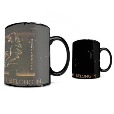 Imagem de Morphing Mugs Harry Potter – Celestial Hogwarts Houses – Lufa-Lufa – Chapéu Seletor – Caneca grande de cerâmica sensível ao calor de 473 ml – Imagem completa revelada quando líquido quente é adicionado