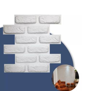Imagem de Kit 16 Placas Pvc Decoração Tijolinho Revestimento Flexivel