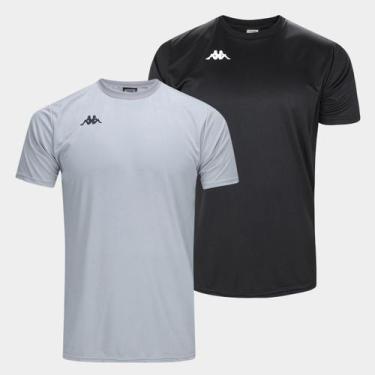 Imagem de Kit Camisa Kappa Fardamento Modena Com 2 Masculina, Cinza, M