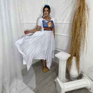 Imagem de Vestido de Dança Coreografia SARÇA ARDENTE Moda Evangélica Feminina - 