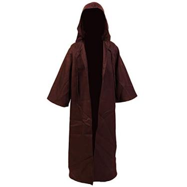 Imagem de Roupão com capuz masculino e infantil da Joyshop, para Halloween, cosplay, fantasia, roupão, capa, Kids Brown, Small