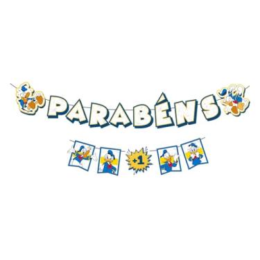 Imagem de FAIXA PARABENS PATO DONALD 01 un.