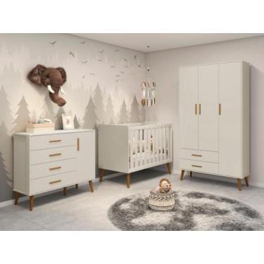 Imagem de Quarto Infantil Completo Isis Areia - Móveis Reller