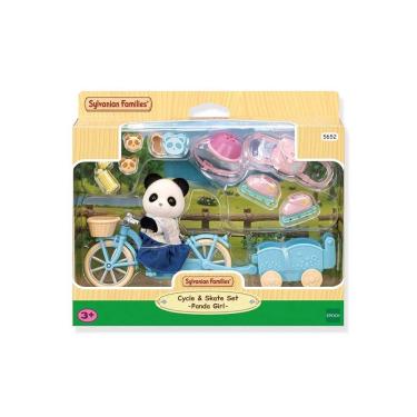 Imagem de Figura e Acessório - Sylvanian Families - Conjunto Bicicleta e Patim - Menina Panda - Epoch Magia
