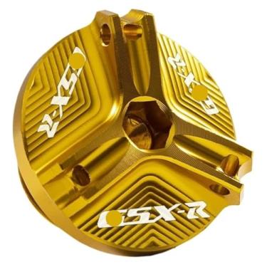 Imagem de Compatível com GSXR GSX-R 600 750 1000 1000 R/X Gsx-r1000 GSXR 2003-2023 acessórios de proteção da tampa de enchimento de combustível do motor de motocicleta (GSXR dourado)