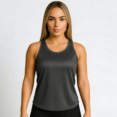 Imagem de Camiseta Fitness Academia Regata Blusinha Dry Fit Feminina 60 - IRON, 