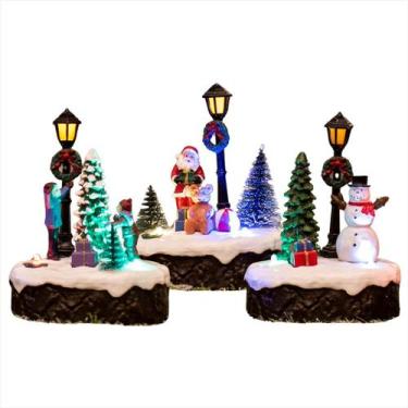 Imagem de Vila Natalina Iluminada Enfeite De Natal Sortido 13cm - Magizi