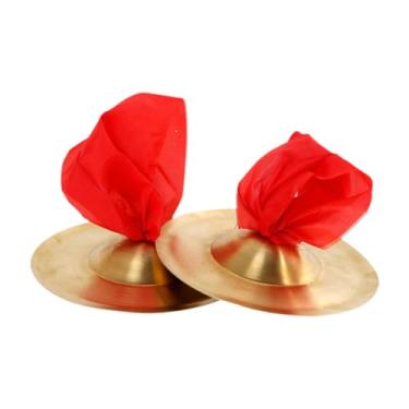 Imagem de JWQFBC 2 Peças de Címbalo de Mão, Címbalo de Dedo, Acessório de Festa Versátil, Instrumento de Percussão Robusto E Dourado, Instrumento Musical para