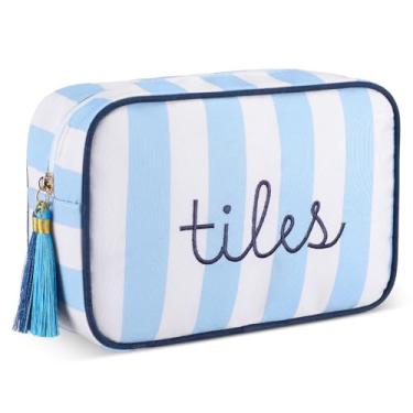 Imagem de Sanwuta Empty Mahjong Tiles Bag with Zipper Thickened American Mahjong Rack Storage Bags Storage Pouch for Board Game Pieces Game Party Travel Gatherings Accessories, 9.4 x 6.1 x 3.1 Inch