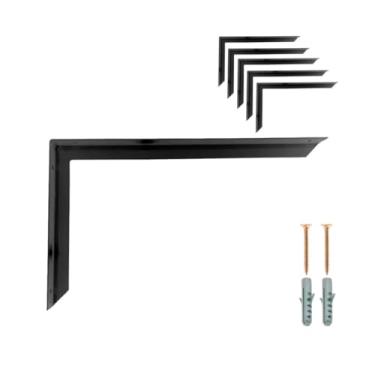 Imagem de Mão Francesa 20cm Master Leve Suporte Em L De Prateleira (Preto, 3)