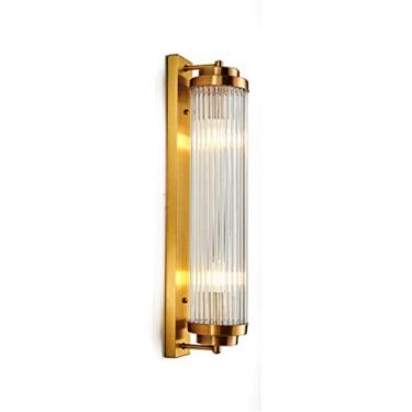 Imagem de Luminária de parede de cristal dourado de alta qualidade da moda, hotel, villa, sala de estar, quarto, estudo, corredor, ferragens, luminária de parede de ferro forjado, ouro 3