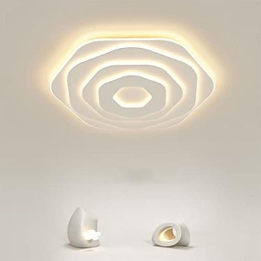 Imagem de Luminária de teto acrílica regulável com controle remoto, lâmpada LED moderna, luminária próxima ao teto, lustre moderno compatível com quarto, cozinha, quarto infantil, sala de estar