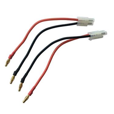 Imagem de Conector JFtech 2 peças grande estilo Tamiya macho para cabo de carregamento de plugue banana de bala de 4 mm 150 mm 14 AWG para carros de corrida velocidade RC
