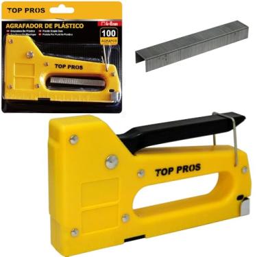 Imagem de Grampeador de Tapeceiro Profissional Alumínio 4 a 14mm + 100 grampos