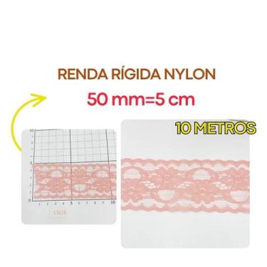 Imagem de Renda Rígida Poliamida 20mm 37mm 50mm 100mm Várias larguras Nylon RNyl