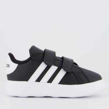 Imagem de Tênis Adidas Grand Court 2.0 CF Infantil Preto e Branco, 19