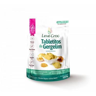 Imagem de Biscoito Tabletito Salgado Gergelim Sem Glúten Leve Crock 120g