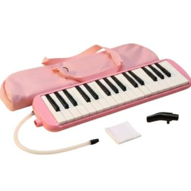 Imagem de Escaleta De Sopro37 Teclas Com Bolsa Melódica mini teclado Rosa