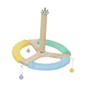 Imagem de Generic Poleiros giratórios para pássaros, brinquedo de madeira para exercícios, suporte de 360 ​​graus para papagaios, playground para calopsitas,