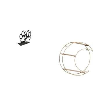 Imagem de Fenteer Porta-guardanapos de Ferro com Pata de Cachorro Estiloso E Organizador de Prateleira de Parede de Metal Multifuncional Moderno Decorativo Economizador