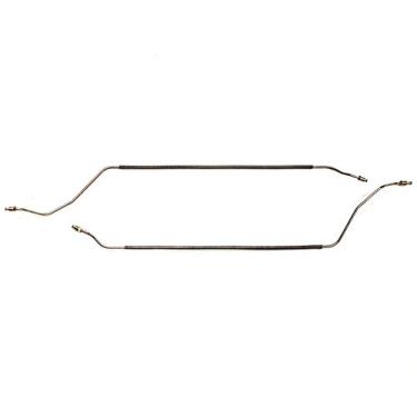 Imagem de The Stop Shop Par de linha de freio do eixo traseiro de aço revestido Galfan - 2 linhas no eixo traseiro compatíveis com Chevelle, Monte Carlo e El Camino 1968-1972