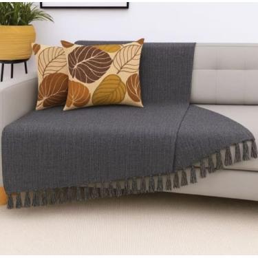 Imagem de Manta Para Sofa decoração sala 2,10 X 1,20 Cms (CINZA ESCURO)