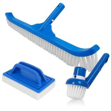Imagem de Kit Escova Curva 30cm com Esponja e Escova de Canto - VEICO