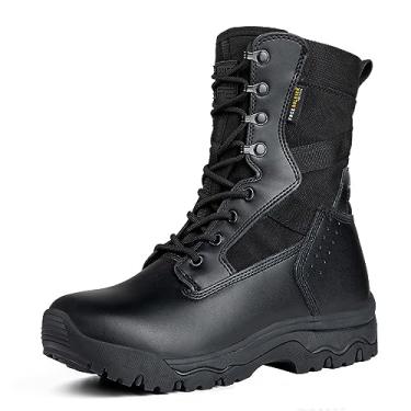 Imagem de FREE SOLDIER Botas táticas femininas de 20 cm, leve, de combate, durável, militar, para trabalho ao ar livre, botas de deserto para mulheres (preto escuro 35)