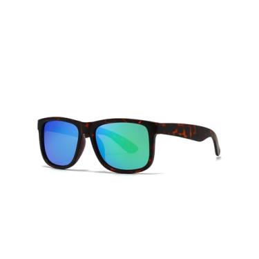 Imagem de Óculos de sol masculinos polarizados para homens e mulheres, óculos de sol retrô para dirigir e pescar, Carapaça de tartaruga/verde