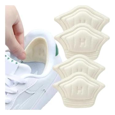 Imagem de 2 Pares de Protetor de Calcanhar Bege – Conforto para Tênis e Sapatos, Antiderrapante e Revestido, Tamanho Único