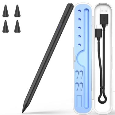 Imagem de Lápis para Apple iPad 2018-2023, Apple Pencil para iPad 9ª geração, Stylus Pencil para iPad 10ª/9ª/8ª/7ª/6ª geração, iPad Pro 11 polegadas e novo Pro 12,9 polegadas, Air 5/Air 4/Air 3, Mini 5/Mini 6 Pen, preto