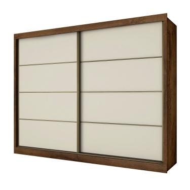 Imagem de Guarda Roupa Sevilha 2 Portas 100% Mdf Mademarcs Brauna-off White-brauna