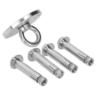 Imagem de ZAWELIYO Gancho de Fixação de Balanço à Prova de Ferrugem Com Capacidade de Carga de 500kg, Fácil de Instalar Cabide de Rede para Cordas de Escalada, Sacos de Areia Internos, Prata (DG-08)