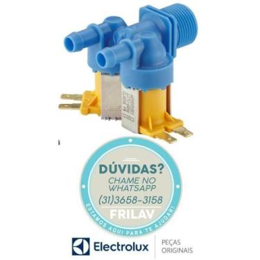 Imagem de Válvula de Entrada de Água Dupla 127V Original Electrolux para Lavador