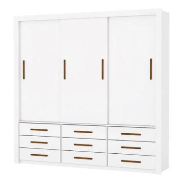 Imagem de Armareo Roupeiro Anjos 3 Portas S/Espelho Central 9 Gavetas S/Pe Cario