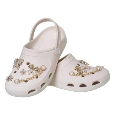 Imagem de Chinelo Babuche Infantil Sandália Menina com Enfeite de Laço (Off white, BR, Criança de 4 a 8 anos, Numérico, 31)