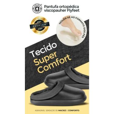 Imagem de Pantufa ortopédica pisando em nuvens - ORTHO PAUHER, Preto, 37/38