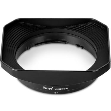 Imagem de Haoge Para-sol quadrado de metal para Sony FE 40 mm F2.5 G FE 50 mm F2.5 G FE 24 mm F2.8 G Sombra de lente no Sony A7CII A7CR A7R4 Bayonet Mount LH-S245G-N