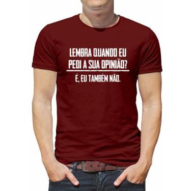 Imagem de Camiseta Não Pedi sua Opinião Algodão Masculina Engraçada - Alemark, B