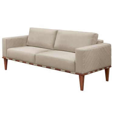 Imagem de Sofá Namoradeira Bella Luxo Castellar Móbile Veludo Bege Claro Veludo Bege Claro