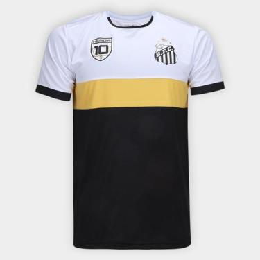 Imagem de Camisa Santos Masculina - SPR, Preto, Branco, P