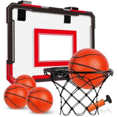 Imagem de Suporte de porta mini para cesta de basquete TOY Life com 4 bolas