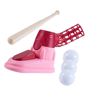 Imagem de KiBcsLic Máquina de Beisebol Infantil, de Beisebol de Brinquedo, Jogos Esportivos Ao Ar Livre, Prática Divertida para Crianças, Vermelho