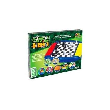 Imagem de Conjunto de Jogos 8 em 1, Xadrez, Damas, Dominó, Jogo de Tabuleiro Clássico, Entretenimento Familiar