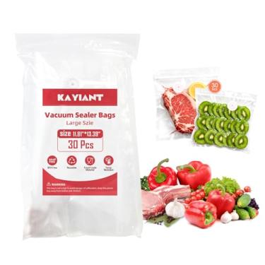 Imagem de Sacos seladores a vácuo tamanho extra grande 30 x 30 sacos, armazenamento de alimentos, sem BPA, protetor de alimentos, preparação de refeições, sous vide, resistente, hermético